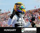 Lewis Hamilton γιορτάζει τη νίκη του στο Grand Prix της Ουγγαρίας 2013
